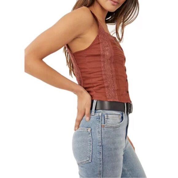 NWT FREE People lace tank top L  - Picture 3 of 10